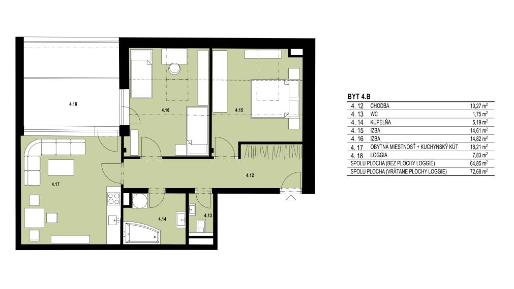 Byty na Hornej  - Podkrovný 3-izbový byt v centre Banskej Bystrice na predaj